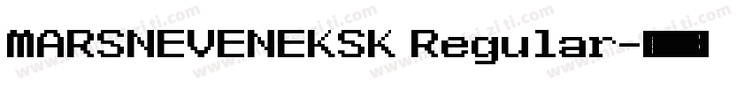 MARSNEVENEKSK Regular字体转换